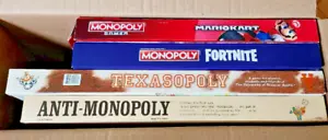 Monopoly Board Game lot of 4 - Various Versions incl. rare 1973 Anti-Monopoly - Picture 1 of 15