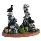 Lemax 2021 Skull Cairns Spooky Town #14830 Ancient Stone Human Skulls Mushrooms