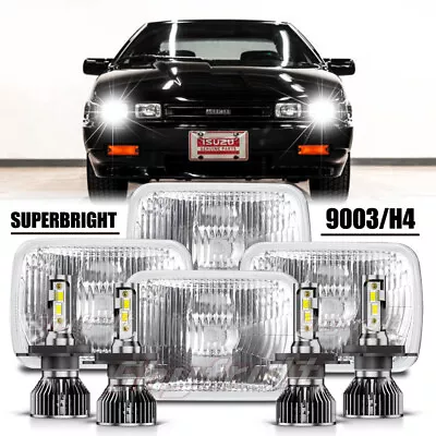 4pcs '' LED Headlights Hi/Lo For Isuzu Impulse 1988-1989 Cool white* - Image 1 of 4
