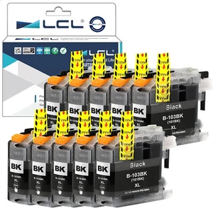 for Brother LC103XL Black Ink LC-103 MFC-J470DW MFC-J870DW MFC-J285DW, 10 Pack - Picture 1 of 10