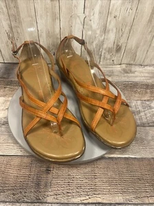 Born Savory Women’s Orange Leather Sandals Size 10 M - Picture 1 of 15