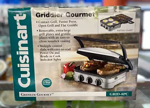 NEW! Cuisinart Griddler Indoor Grill Griddle Panini Press GRID-8PC, 1500 watts - Picture 1 of 4