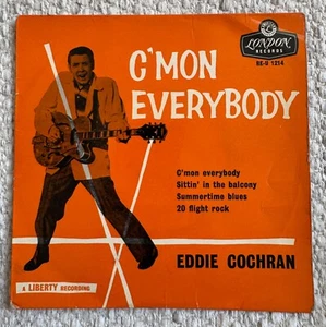 Rockabilly - Eddie Cochran - C'mon Everybody - London EP RE-U 1214 - Imagen 1 de 4