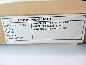 2” 150# NBG Kit GA90151400FP C-4430 / A307A / A563 Bolt - Picture 1 of 3