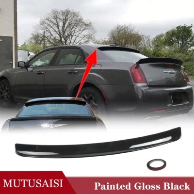 Fit For CHRYSLER 300 300C 2011-2023 Rear Window Roof Spoiler Wing Gloss Black Foto 1 de 4