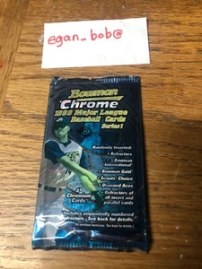 Bowman Chrome Baseball Series 1999 paquete de 1 4 tarjetas lote inserciones, refractores, - Imagen 1 de 2