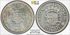 MOZAMBIQUE 1966 10 Esc., PCGS SP63 (PROVA) KM-Pr50 - Picture 1 of 2