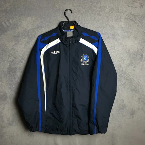 Everton Training Jacket With Zipped Navy Blue Umbro Polyester Mens Size XL Cover