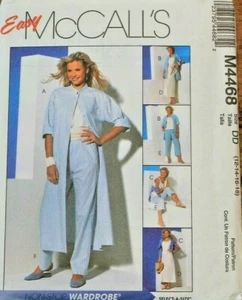 McCall's 4468 Misses Duster Shirt Top Skirt & Pants Sewing Pattern 12-14-16-18  - Picture 1 of 2