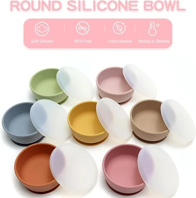 Airfish Ventosa 100% Silicona con Tapa para Alimentación Independiente 3 Piezas Foto 1 de 4