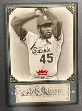 2006 Fleer Bob Gibson SP Auto Autograph Greats of the Game Cardinals HOF