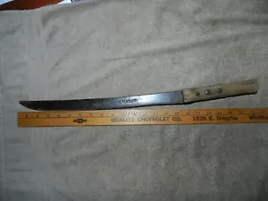 Cuchillo antiguo VILLAGE BLACKSMITH GRANDE Buey Asado Talla 15,25"" Hoja 22,25 - Imagen 1 de 12