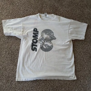 Vintage 90er Jahre Stomp Musiktheater Konzert Tour XL einzeln genäht weißes T-Shirt - Bild 1 von 8
