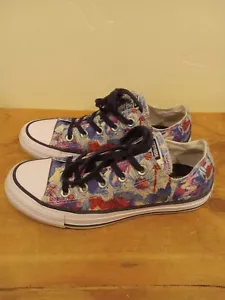Chuck Taylor All Star CT AS OX WOMEN'S SIZE 6 SPRAY PAINT DAISY SKATE SHOE - Picture 1 of 7