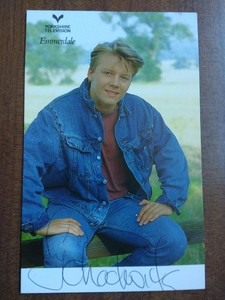 CY CHADWICK *Nick Bates* EMMERDALE HAND SIGNED AUTOGRAPH FAN CAST PHOTO CARD