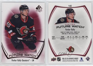 2021-22 SP Authentic Future Watch Limited Red Parker Kelly #140 Rookie RC