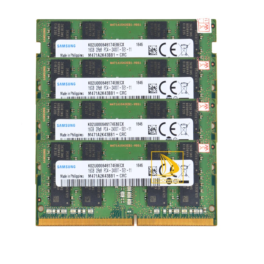Samsung 4x 16GB DDR4 2400MHz PC4-19200 SODIMM 260 pin Sodimm Laptop Memory RAM & - Image 1 of 4