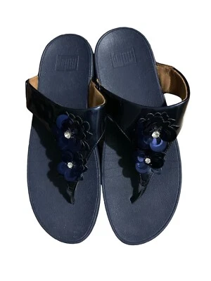 Fitflop Verna Toe-Post Sandals Sz US 10 in Midnight Navy - Изображение 1 из 4
