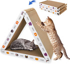 Cat Scratcher Foldable,Triangle Cat Scratching Board,6 Usable Sides Cat Scratche