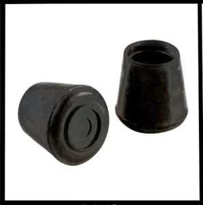 1 in. Black Rubber Leg Caps for Table, Chair, and Furniture Leg Floor Protection - Picture 1 of 4