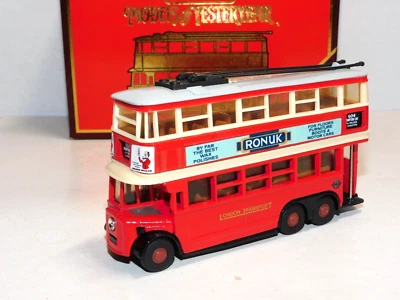 MATCHBOX MODELS OF YESTERYEAR 1931 AEC TROLLEYBUS DIDDLER LONDON TRANSPORT Y-10 - Image 1 of 4
