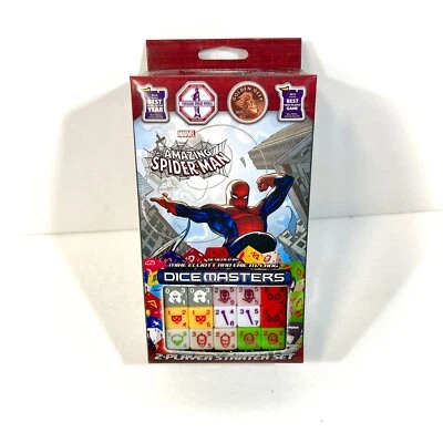MARVEL DICE MASTERS SPIDER-MAN BOARD GAME 2-player starter set custom dice NEW! - Image 1 of 4