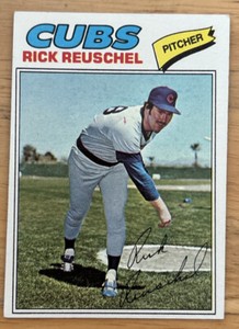 1977 Topps Rick Reuschel Baseball Card #530 Cubs HOF Pitcher Mid-Grade VG O/C