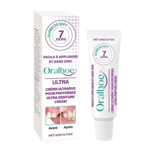 Adhesivo para dentaduras postizas 20 g, adhesivo termoplástico para dentaduras postizas y cojín para 7 días - Imagen 1 de 9