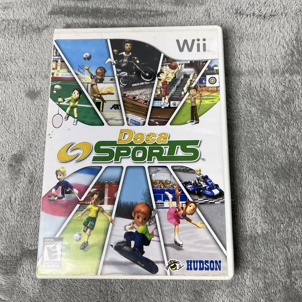 Jogo de esportes Wii Deca completo corrida de badminton curling - Testado e funcionando - Imagem 1 de 3