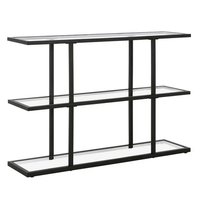 Yeardley 42'' Wide Rectangular Console Table in Blackened Bronze - Image 1 of 4