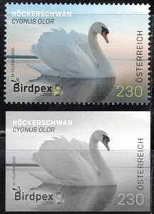 2022 Austria Birdpex Mute Swan MNH stamp + blackprint - Picture 1 of 1