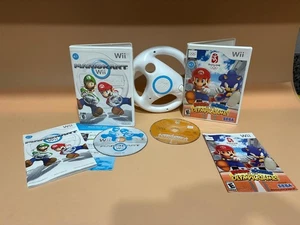 Mario Kart + Mario & Sonic Juego Olímpico Wii con Rueda (Nintendo Wii, 2008) - Imagen 1 de 3