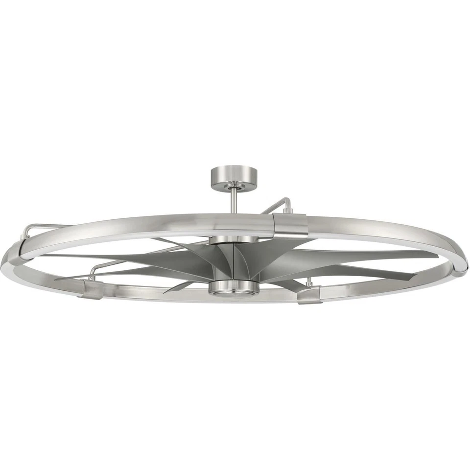 Ventilador de techo interior hecho a mano AXL57BNK8 Axel níquel pulido cepillado Foto 1 de 1