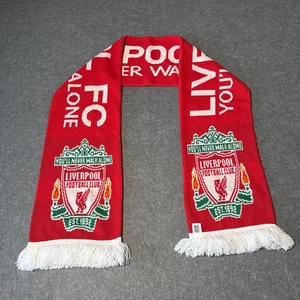 LIVERPOOL FC LFC Official "You'll Never Walk Alone" Double Sided Knit Scarf NWOT - Picture 1 of 6