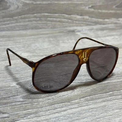 Armações de óculos aviador vintage Carrera LCM 54-24 marrom concha de tartaruga - Imagem 1 de 4