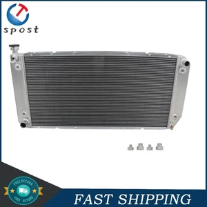 Aluminum 4 Row Radiator For Chevy C2500 C3500 K2500 GMC C1500 C2500 1988-1999 - Imagen 1 de 12