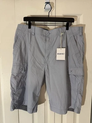 Pantalones cortos cargo New Wear primera talla 38 azul blanqueado para hombre Foto 1 de 4