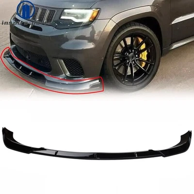 Глянцевая черная кромка переднего бампера для Jeep Grand Cherokee SRT Trackhawk 2014-21 - Изображение 1 из 4