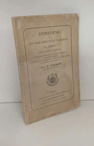 Entretiens sur les vrais biens et les vrais maux par Cicéron livres premier - Picture 1 of 2