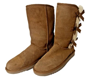 Koolaburra by UGG Boots Women's Victoria Tall Chestnut Suede Sherpa Boots - SZ 9 - Picture 1 of 10