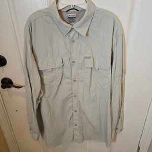 Columbia Titanium Langarm Button Up Hemd Herren XXL Omni Shade Angeln Wandern - Bild 1 von 7
