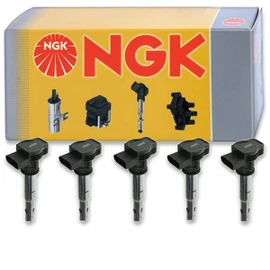 5 pcs NGK Ignition Coil for 2005-2014 Volkswagen Jetta 2.5L L5 - Spark Plug kt - Picture 1 of 5
