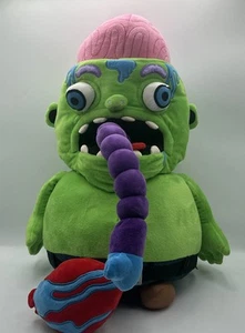 Peluche Greg Lo Zombie Verde con Intestino Rimovibile, Cervello e Cuore Completo - Foto 1 di 3