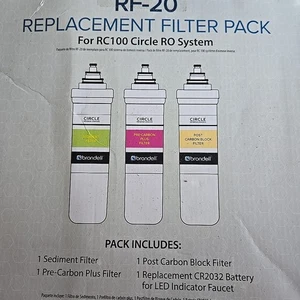 Brondell RF-20 H20+ Filter 3 Pack for RC100 Replacement Filter Pack - Picture 1 of 5