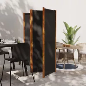 4-Panel Room Divider Foldable Privacy Screen Indoor Outdoor Partition Wood Frame - Picture 1 of 9