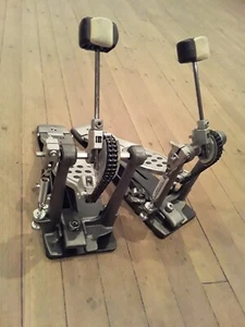 Pair of Pearl PowerShifter "Redline" Eliminator Dual Chain Pedals - (Very Clean) - Picture 1 of 17