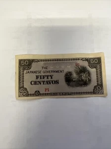 apanese Occupation Currency 50 Centavos - Picture 1 of 2