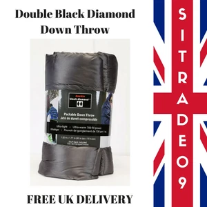 Double Black Diamond Packable Down Throw 60"×70" ULTRA LIGHT BLANKET,HOME/TRAVEL - Picture 1 of 5