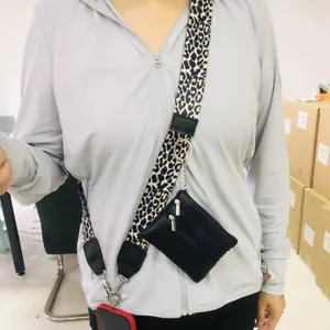 Phone Strap with Zippered Pouch Adjustable Crossbody Strap (Leopard Print) - Zdjęcie 1 z 10