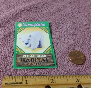 Topps Baby Wild Animal Habitat Card (1,75" x 2,75") (solo carta) Orso Polare 1996 - Foto 1 di 2